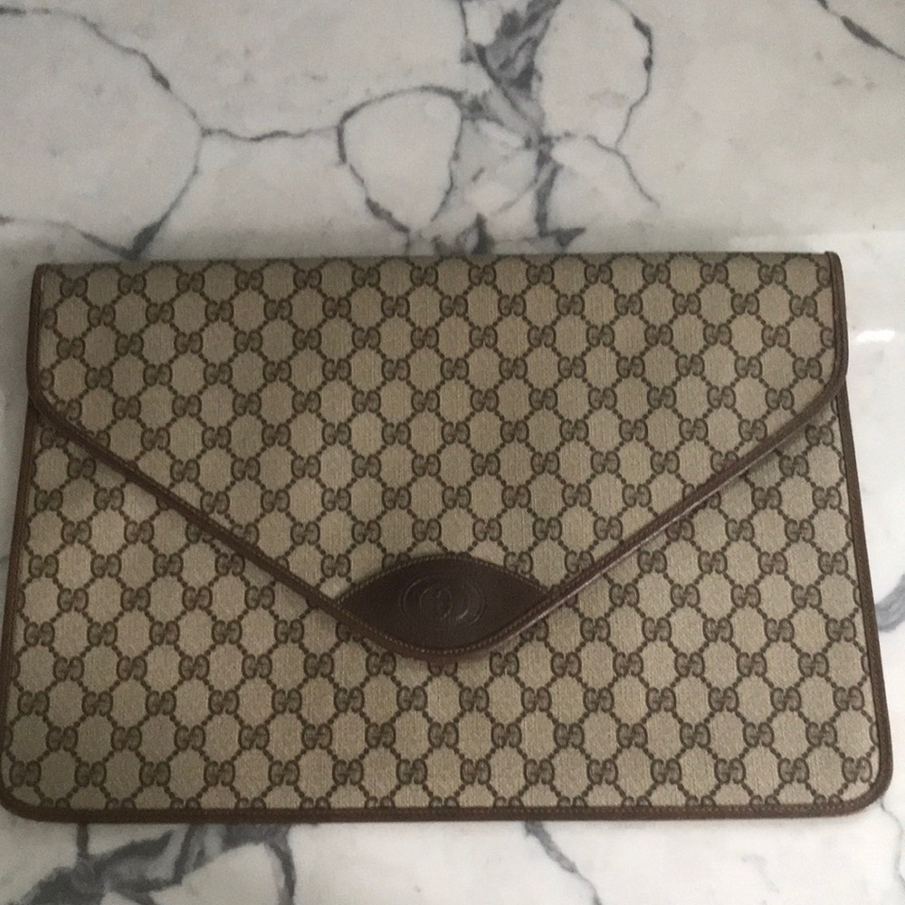 Vintage Gucci document holder or jumbo clutch